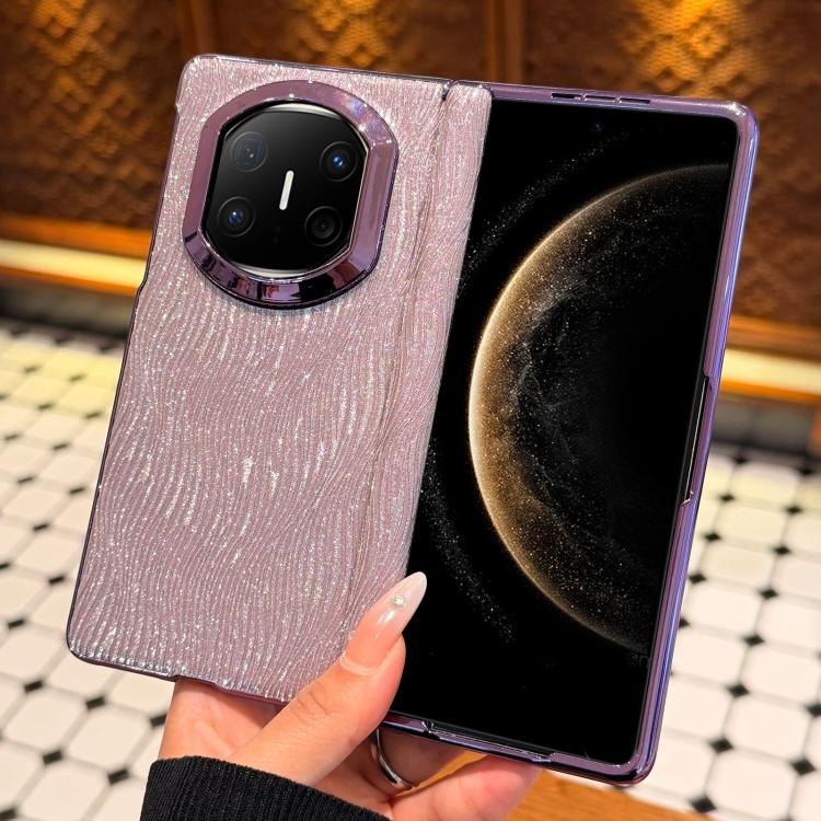 For Huawei Mate X6 Electroplated Glitter Water Ripple Pattern Phone Case with Frame
