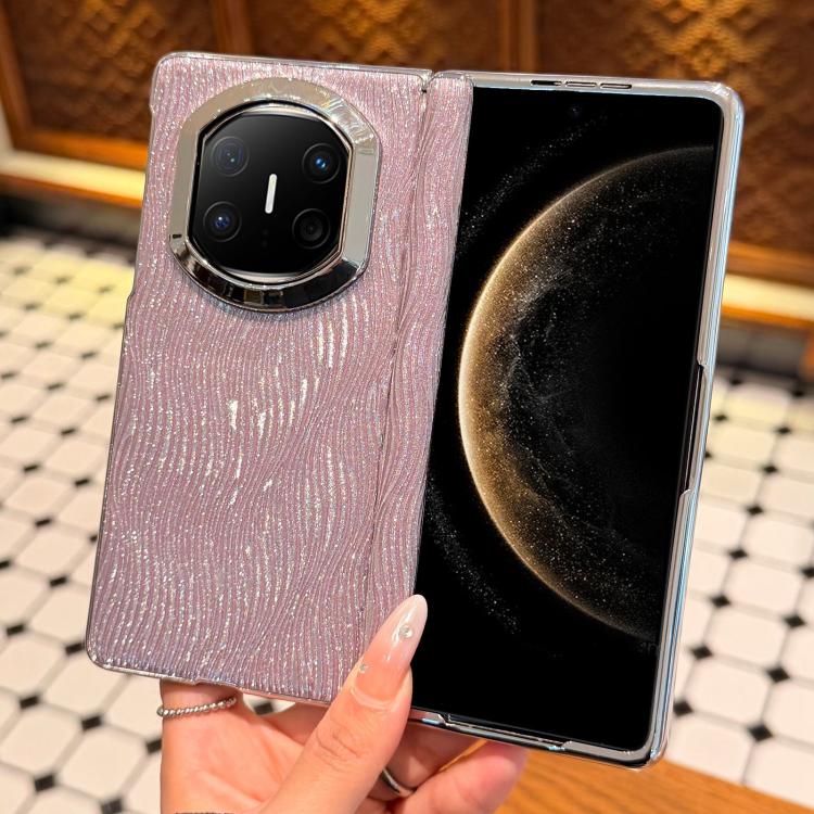 For Huawei Mate X6 Electroplated Glitter Water Ripple Pattern Phone Case with Frame
