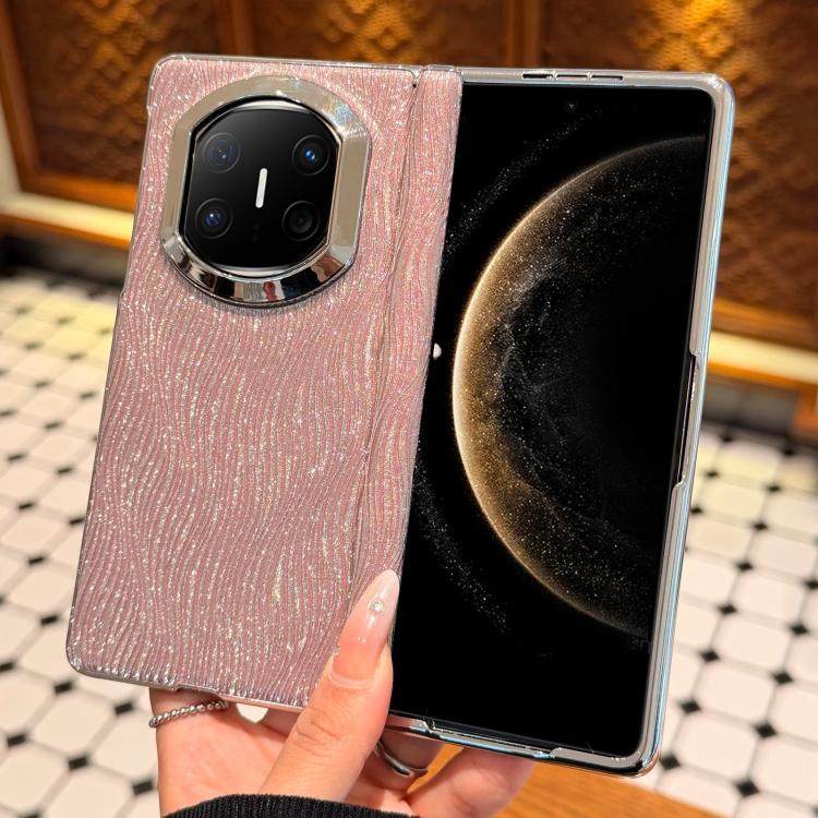 For Huawei Mate X6 Electroplated Glitter Water Ripple Pattern Phone Case with Frame