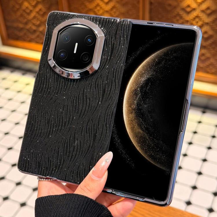 For Huawei Mate X6 Electroplated Glitter Water Ripple Pattern Phone Case with Frame
