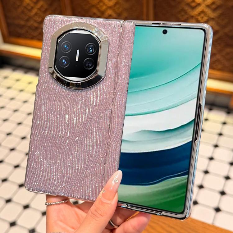 For Huawei Mate X5 Electroplated Glitter Water Ripple Pattern Phone Case with Frame