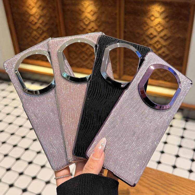 For Huawei Mate X6 Electroplated Glitter Water Ripple Pattern Phone Case with Frame