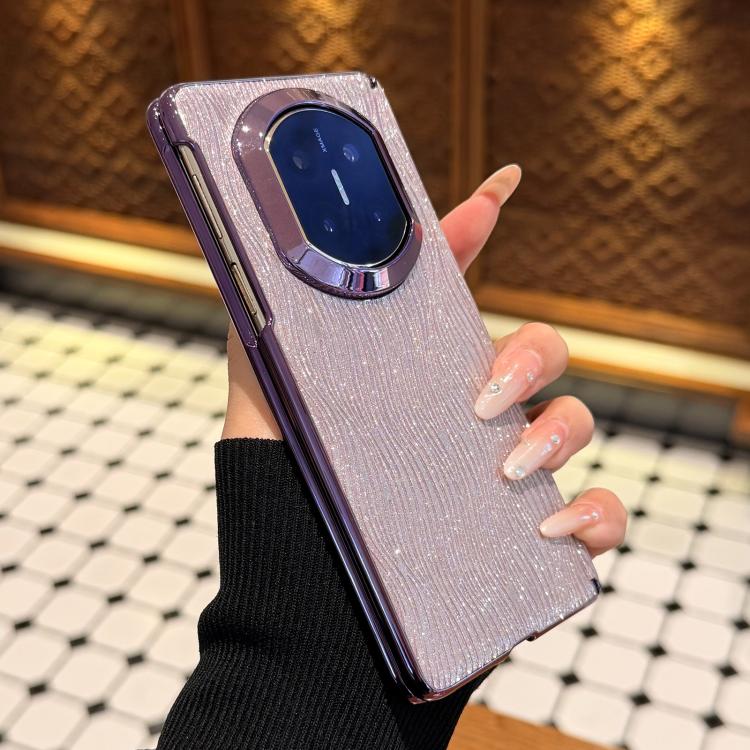 For Huawei Mate X6 Electroplated Glitter Water Ripple Pattern Phone Case with Frame