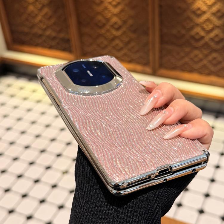 For Huawei Mate X6 Electroplated Glitter Water Ripple Pattern Phone Case with Frame