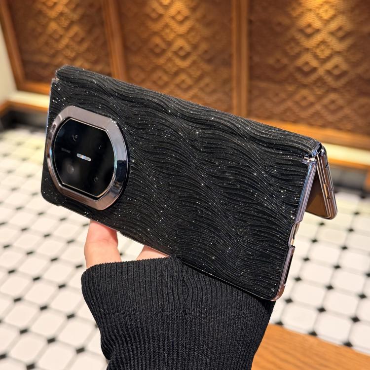 For Huawei Mate X6 Electroplated Glitter Water Ripple Pattern Phone Case with Frame