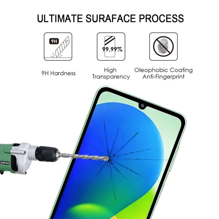 For Galaxy F07e 4G High Aluminum Full Screen Silk Printing Tempered Glass Film