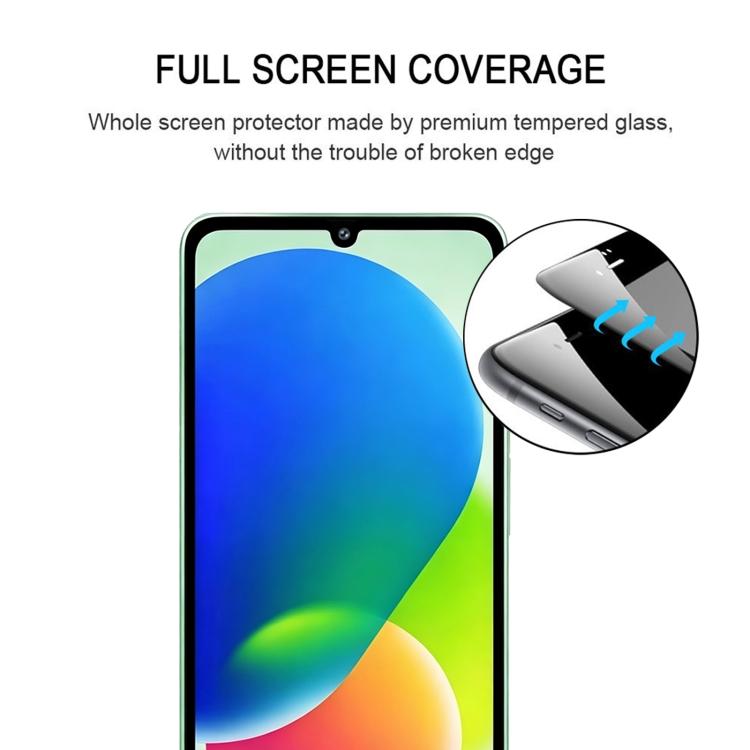 For Galaxy F07e 4G 25pcs High Aluminum Full Screen Silk Printing Tempered Glass Film