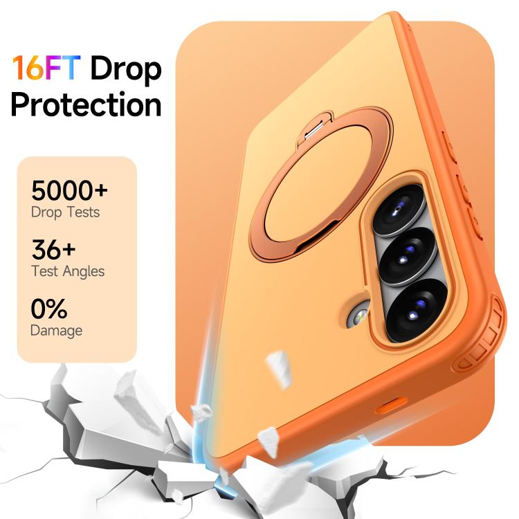 For Galaxy S24 5G / S25 5G Rotating Holder TPU + PC Magnetic Shockproof Phone Case