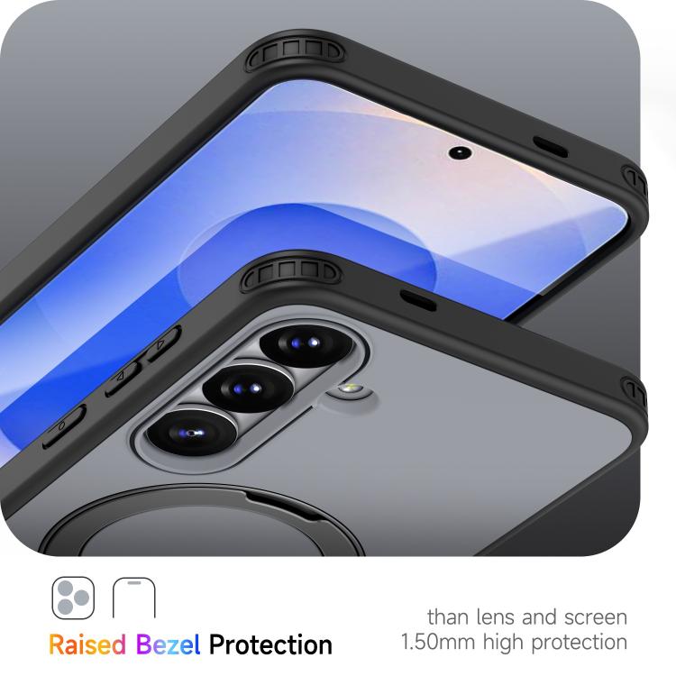 For Galaxy S24 5G / S25 5G Rotating Holder TPU + PC Magnetic Shockproof Phone Case
