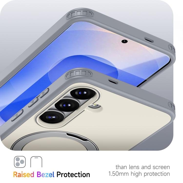 For Galaxy S24 5G / S25 5G Rotating Holder TPU + PC Magnetic Shockproof Phone Case