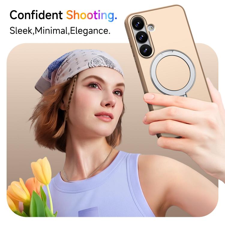 For Galaxy S24 5G / S25 5G Rotating Holder TPU + PC Magnetic Shockproof Phone Case