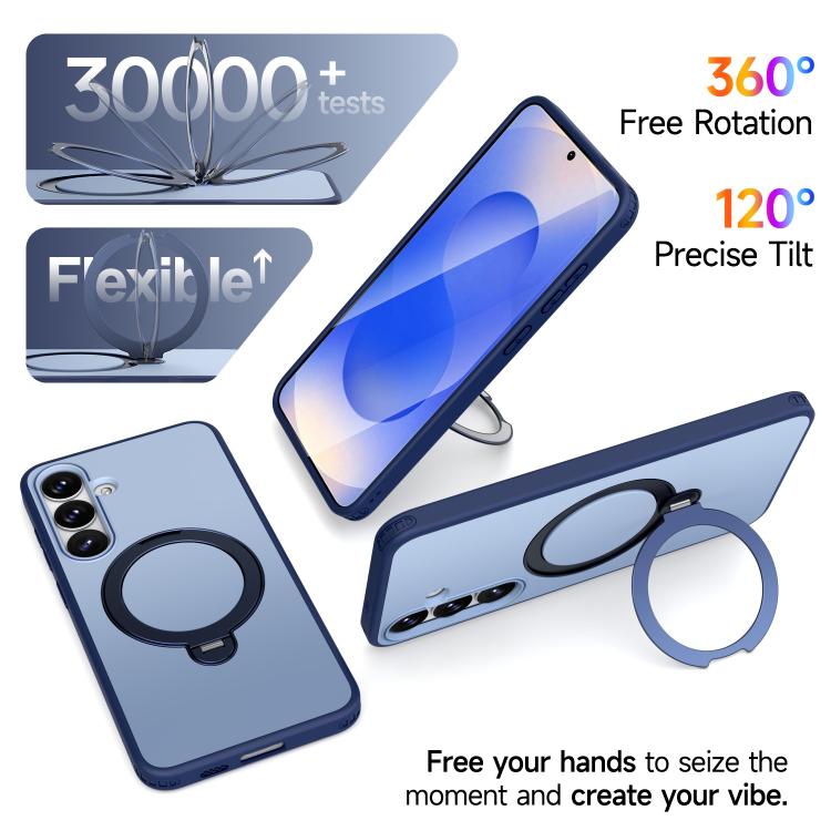 For Galaxy S24 5G / S25 5G Rotating Holder TPU + PC Magnetic Shockproof Phone Case