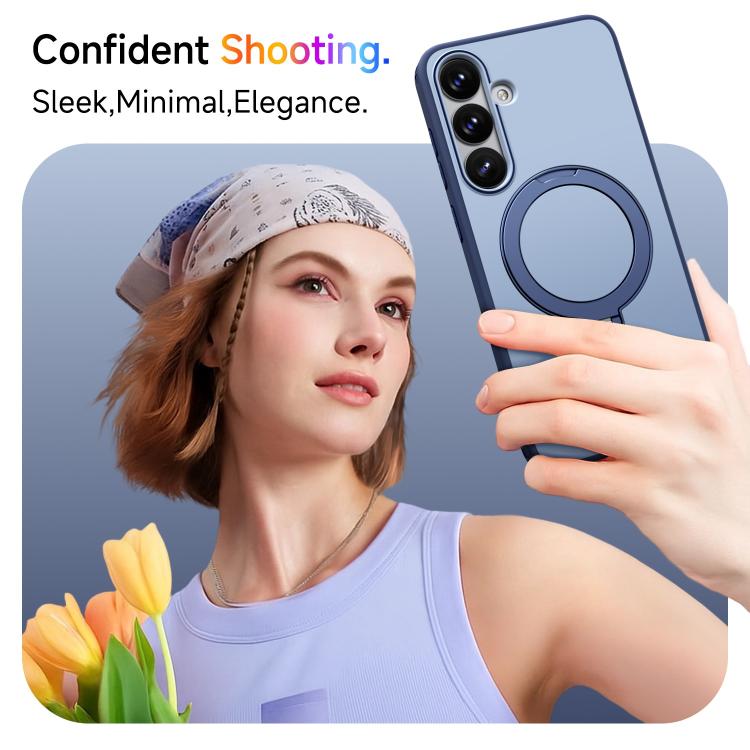 For Galaxy S24 5G / S25 5G Rotating Holder TPU + PC Magnetic Shockproof Phone Case