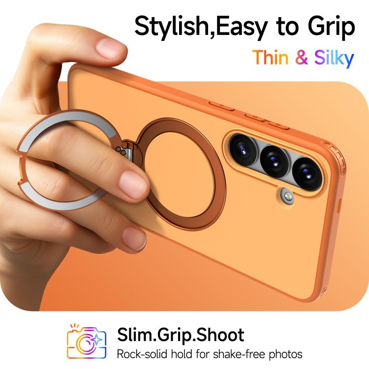 For Galaxy S26+ 5G Rotating Holder TPU + PC Magnetic Shockproof Phone Case