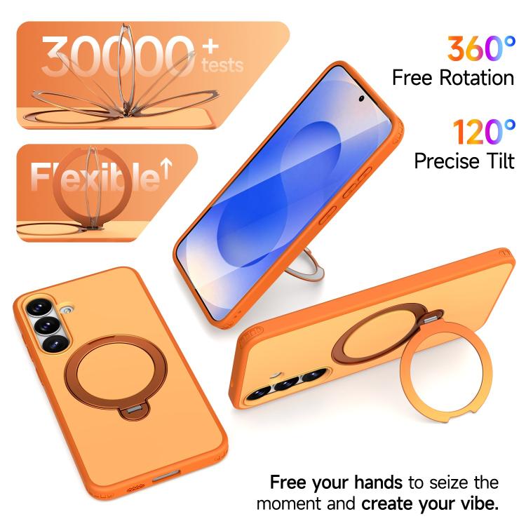 For Galaxy S26+ 5G Rotating Holder TPU + PC Magnetic Shockproof Phone Case