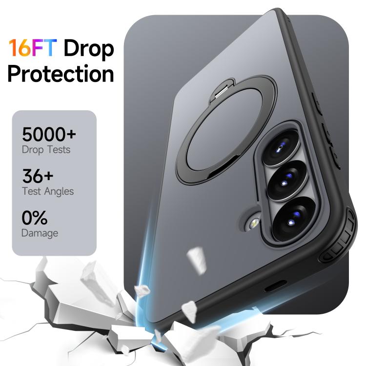 For Galaxy S26+ 5G Rotating Holder TPU + PC Magnetic Shockproof Phone Case