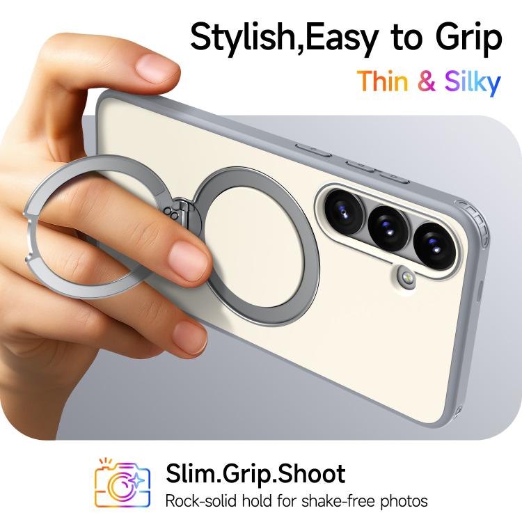 For Galaxy S26+ 5G Rotating Holder TPU + PC Magnetic Shockproof Phone Case