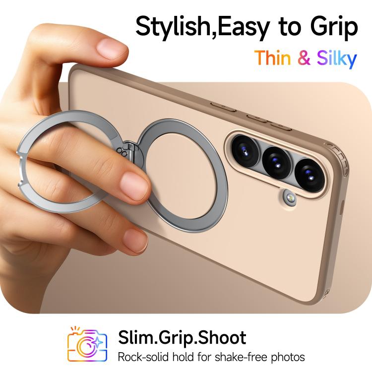 For Galaxy S26+ 5G Rotating Holder TPU + PC Magnetic Shockproof Phone Case