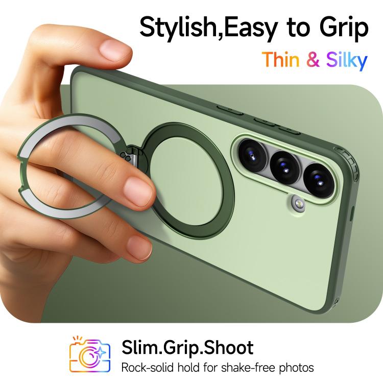 For Galaxy S26+ 5G Rotating Holder TPU + PC Magnetic Shockproof Phone Case
