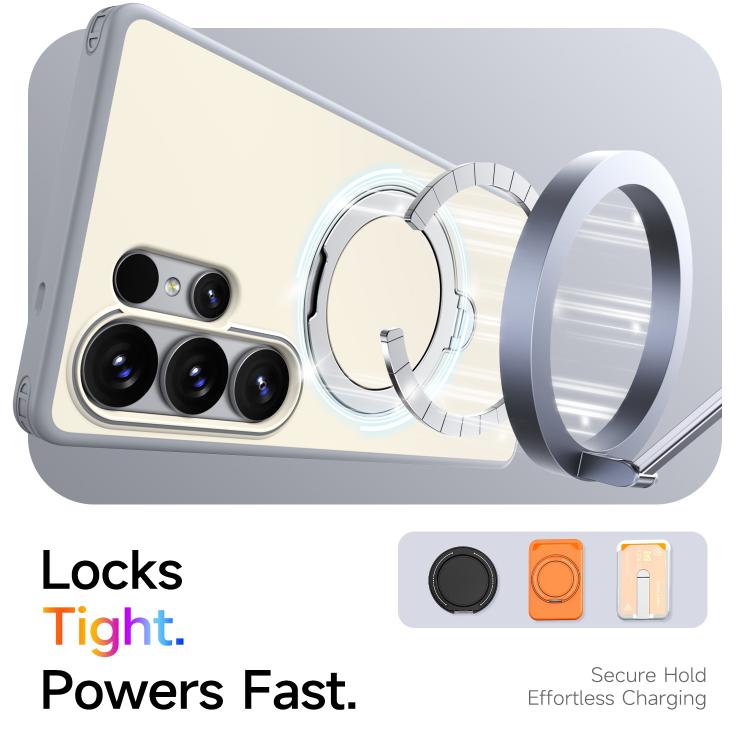 For Galaxy S25 Ultra 5G Rotating Holder TPU + PC Magnetic Shockproof Phone Case