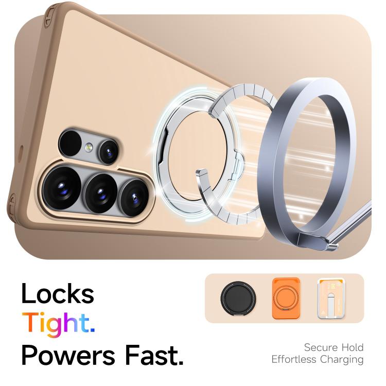 For Galaxy S25 Ultra 5G Rotating Holder TPU + PC Magnetic Shockproof Phone Case