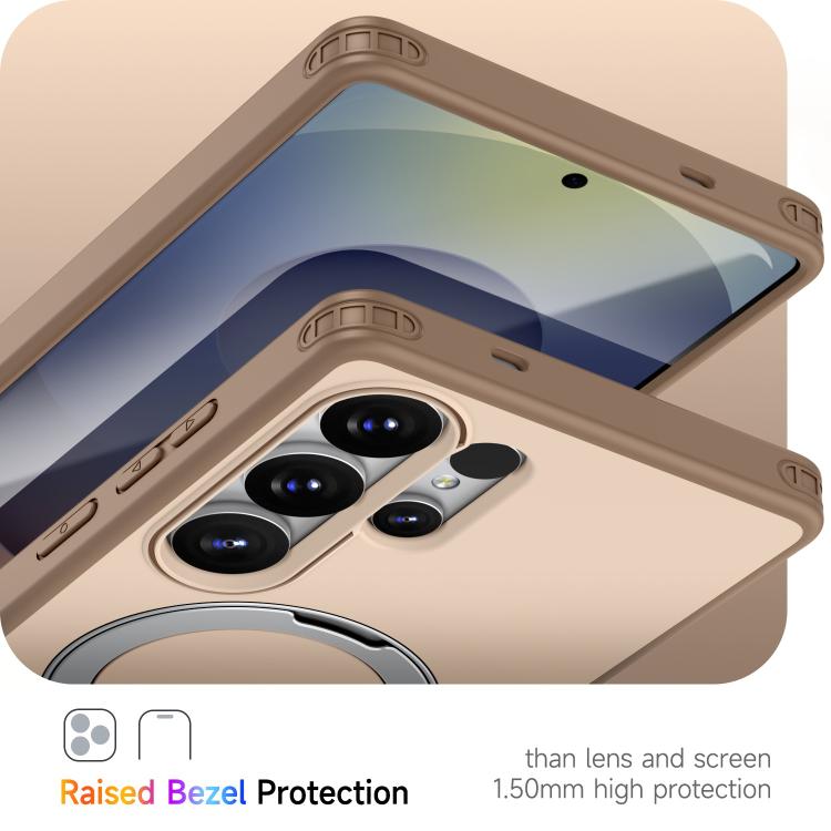 For Galaxy S25 Ultra 5G Rotating Holder TPU + PC Magnetic Shockproof Phone Case