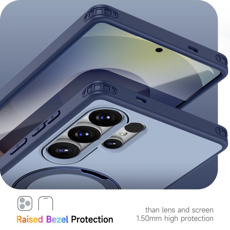 For Galaxy S25 Ultra 5G Rotating Holder TPU + PC Magnetic Shockproof Phone Case