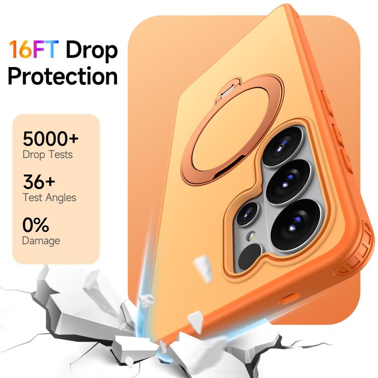 For Galaxy S26 Ultra 5G Rotating Holder TPU + PC Magnetic Shockproof Phone Case