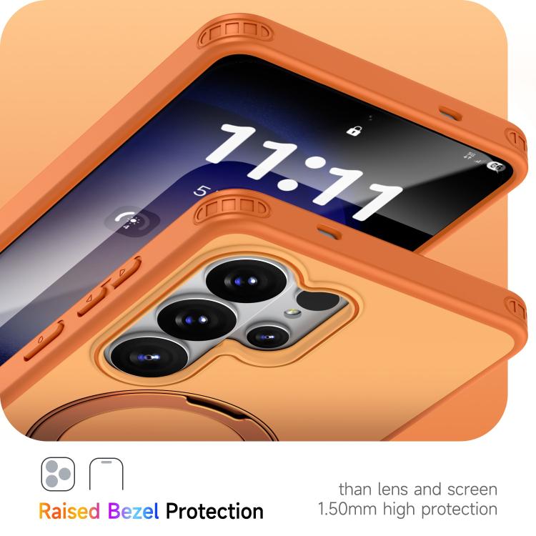 For Galaxy S26 Ultra 5G Rotating Holder TPU + PC Magnetic Shockproof Phone Case