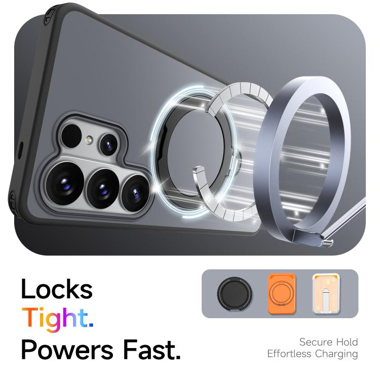 For Galaxy S26 Ultra 5G Rotating Holder TPU + PC Magnetic Shockproof Phone Case
