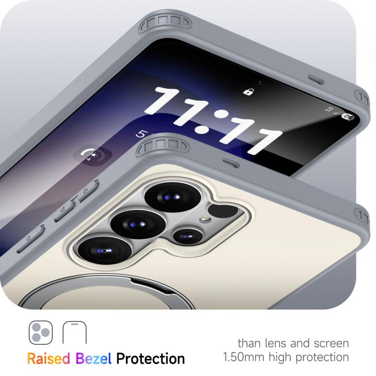 For Galaxy S26 Ultra 5G Rotating Holder TPU + PC Magnetic Shockproof Phone Case