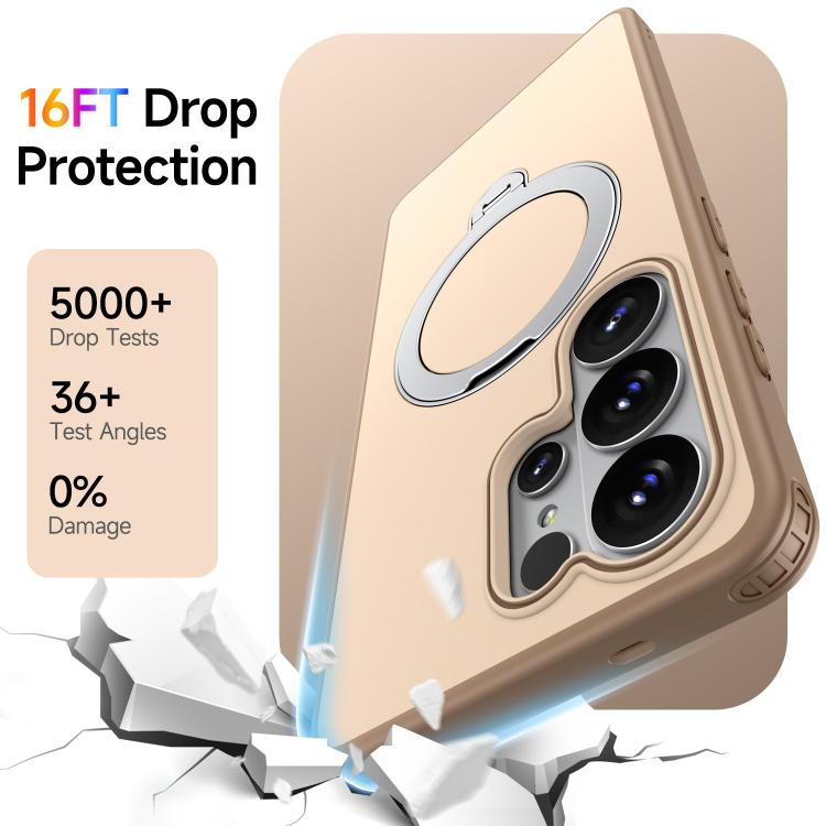 For Galaxy S26 Ultra 5G Rotating Holder TPU + PC Magnetic Shockproof Phone Case