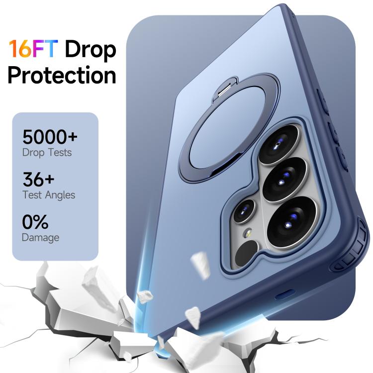 For Galaxy S26 Ultra 5G Rotating Holder TPU + PC Magnetic Shockproof Phone Case