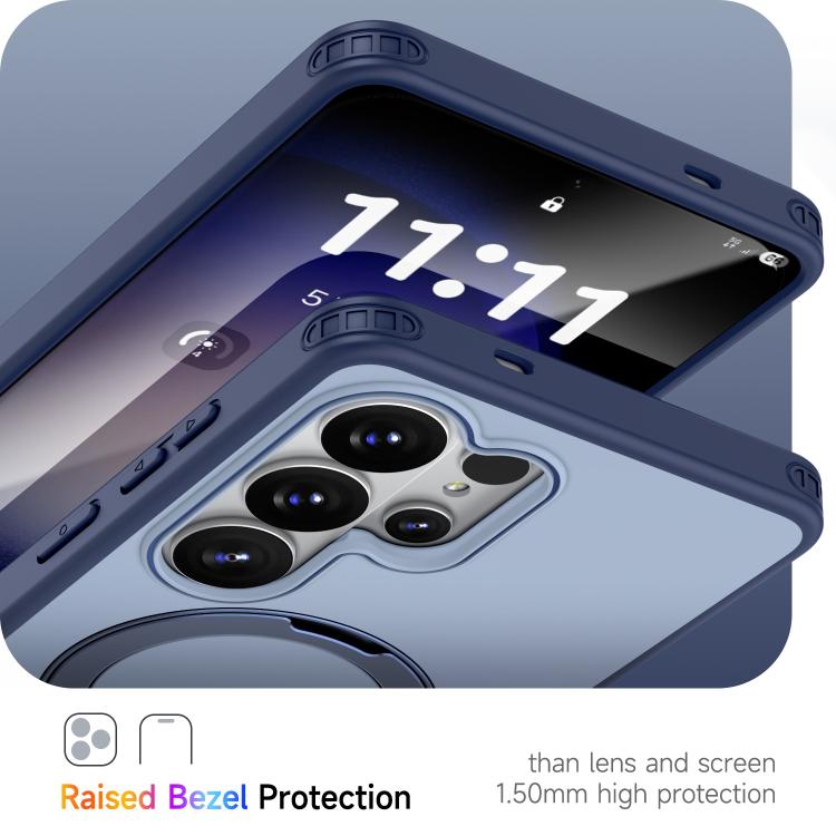 For Galaxy S26 Ultra 5G Rotating Holder TPU + PC Magnetic Shockproof Phone Case