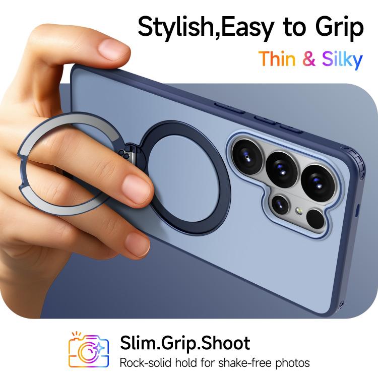 For Galaxy S26 Ultra 5G Rotating Holder TPU + PC Magnetic Shockproof Phone Case