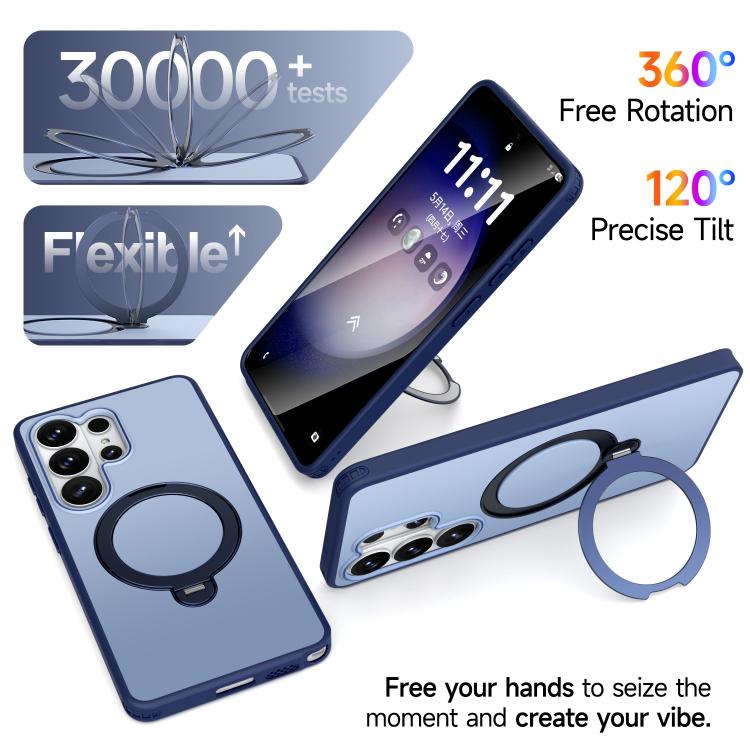 For Galaxy S26 Ultra 5G Rotating Holder TPU + PC Magnetic Shockproof Phone Case