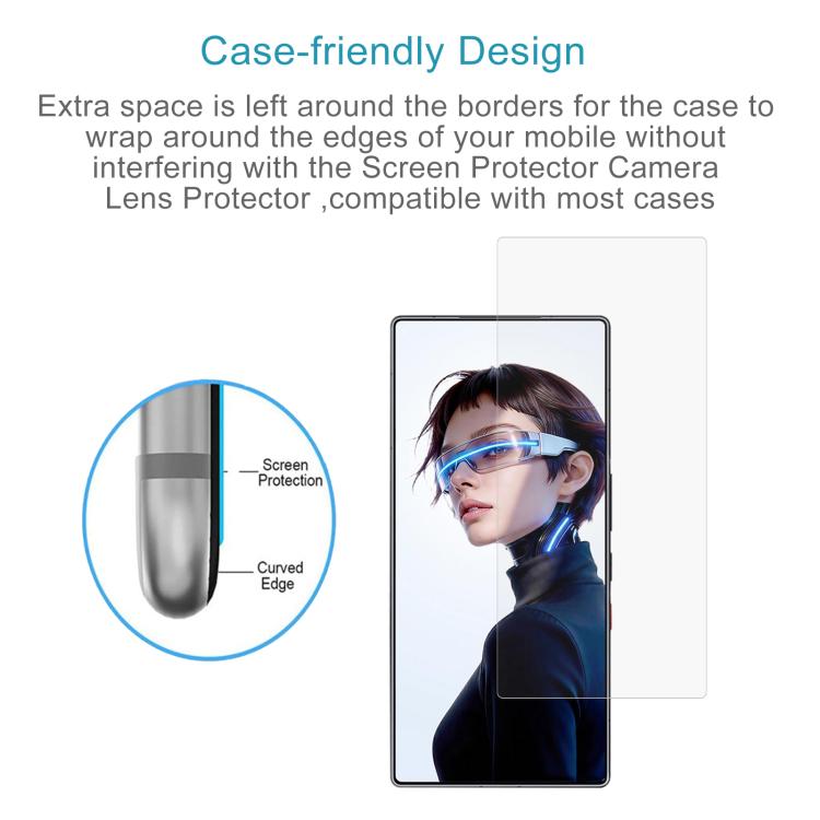 For ZTE nubia RedMagic 11S Pro 5G 10pcs 0.18mm High Aluminum Tempered Glass Film, Support Fingerprint Unlocking