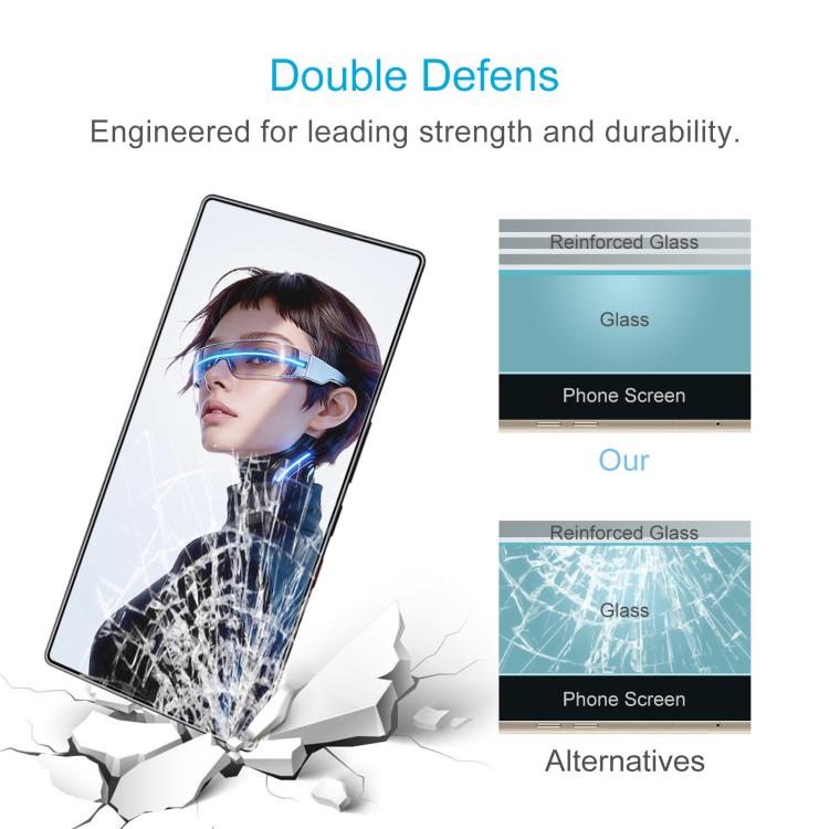 For ZTE nubia RedMagic 11S Pro 5G 10pcs 0.18mm High Aluminum Tempered Glass Film, Support Fingerprint Unlocking