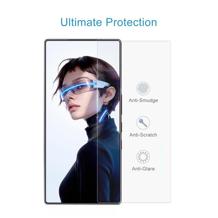 For ZTE nubia RedMagic 11S Pro 5G 50pcs 0.18mm High Aluminum Tempered Glass Film, Support Fingerprint Unlocking