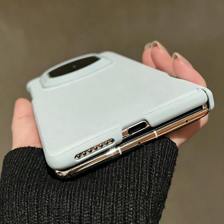 For Huawei Mate X6 Skin Feel Blue Edge Vegan Leather Phone Case