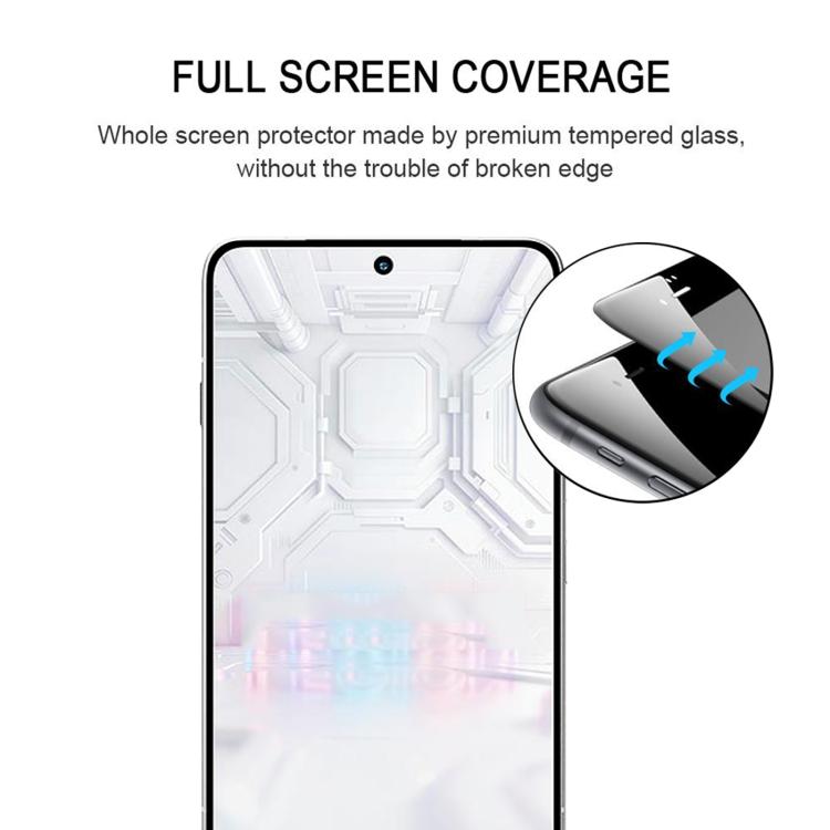 For Lenovo Legion Y70 5G 2026 High Aluminum Full Screen Silk Printing Tempered Glass Film, Support Fingerprint Unlocking
