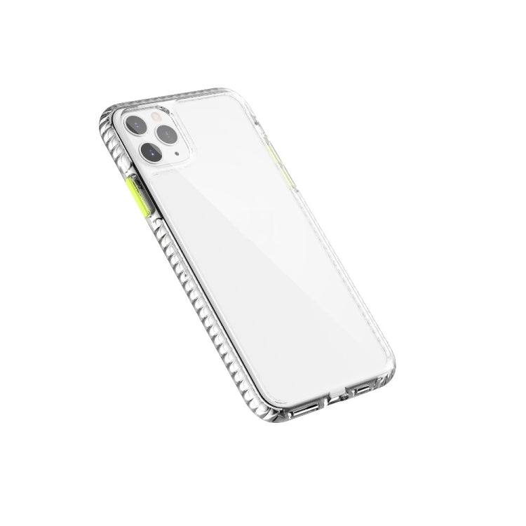 For iPhone 11 Pro Max 2 in 1 Ultra Clear Shockproof PC+ TPU Case with Removable Color Button