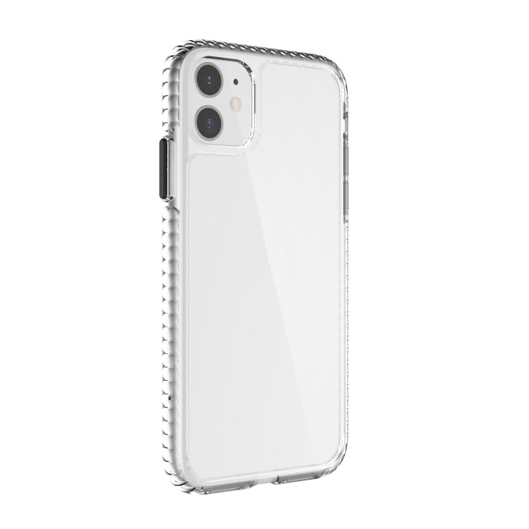 For iPhone 11 2 in 1 Ultra Clear Shockproof PC+ TPU Case with Removable Color Button