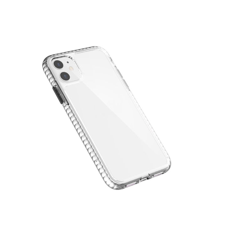 For iPhone 11 2 in 1 Ultra Clear Shockproof PC+ TPU Case with Removable Color Button
