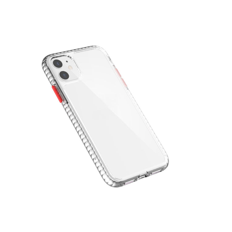 For iPhone 11 2 in 1 Ultra Clear Shockproof PC+ TPU Case with Removable Color Button