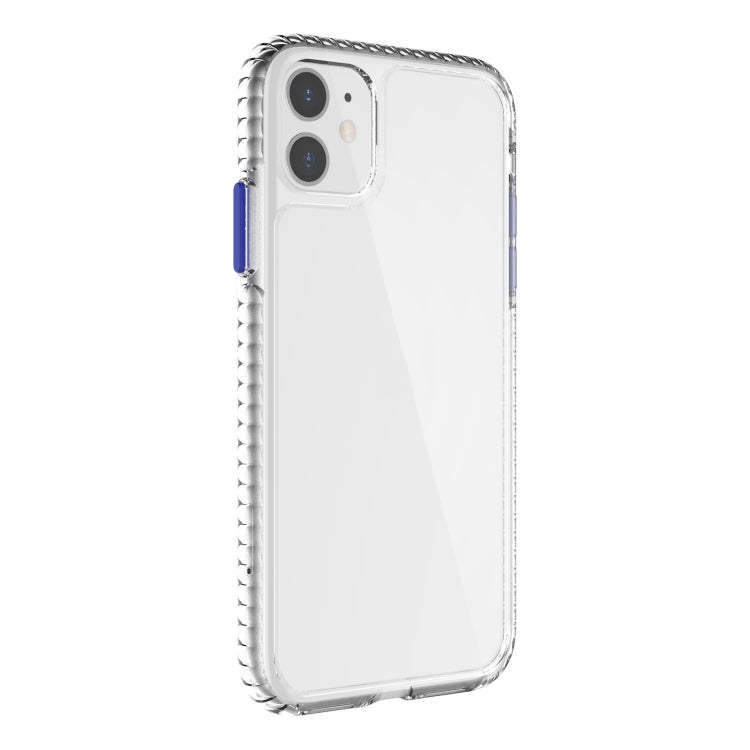 For iPhone 11 2 in 1 Ultra Clear Shockproof PC+ TPU Case with Removable Color Button