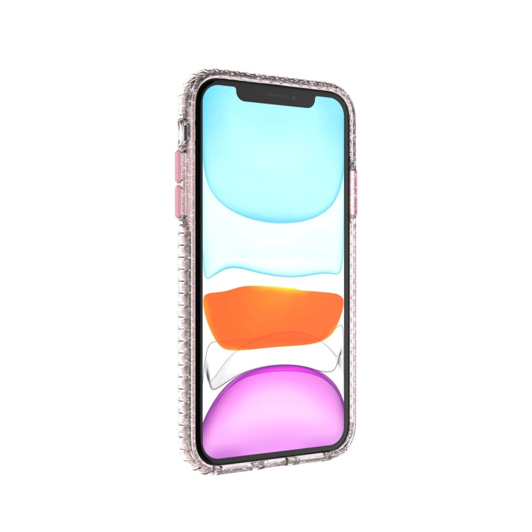 For iPhone 11 2 in 1 Ultra Clear Shockproof PC+ TPU Case with Removable Color Button