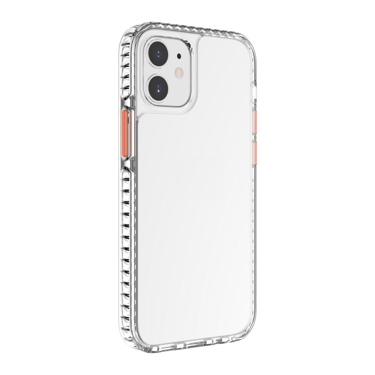 For iPhone 12 mini 2 in 1 Ultra Clear Shockproof PC+ TPU Case with Removable Color Button