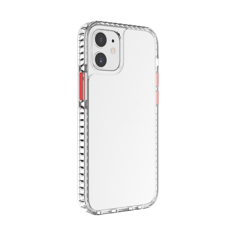 For iPhone 12 mini 2 in 1 Ultra Clear Shockproof PC+ TPU Case with Removable Color Button