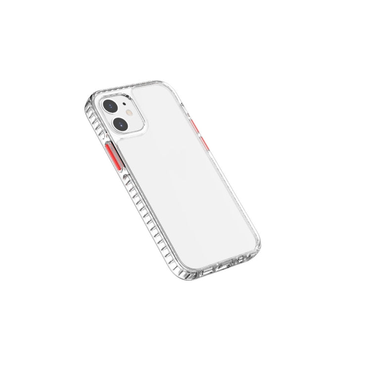 For iPhone 12 mini 2 in 1 Ultra Clear Shockproof PC+ TPU Case with Removable Color Button